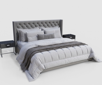 Modern Double Bed-ID:668227912