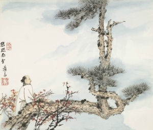 张大千国画水墨画 云雾相间-ID:587058074