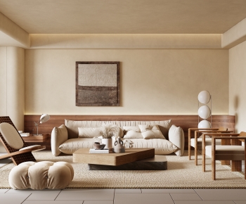 Wabi-sabi Style A Living Room-ID:996712928