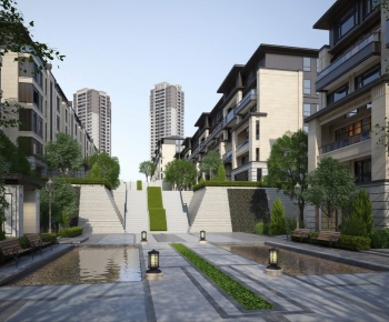 Modern New Chinese Style Residential Building-ID:664663087