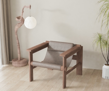 Wabi-sabi Style Lounge Chair-ID:393891101