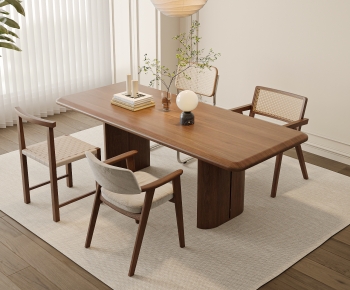 Wabi-sabi Style Dining Table And Chairs-ID:126268923