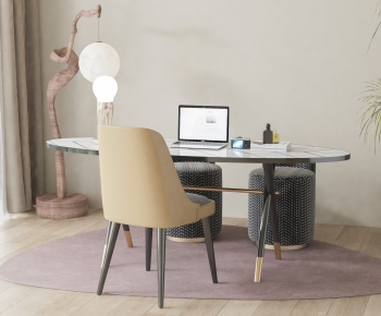 Modern Computer Desk And Chair-ID:731029992