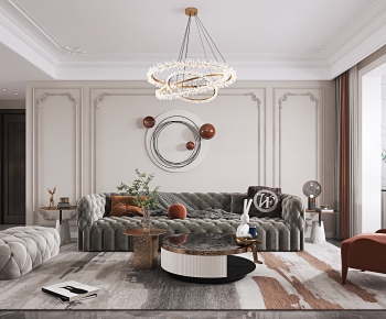 Simple European Style A Living Room-ID:762506019