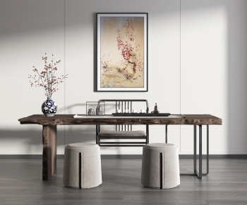 新中式茶桌椅凳组合-ID:590882061