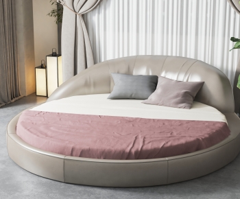 Modern Round Bed-ID:829698091