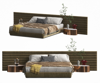 Modern Double Bed-ID:301548005