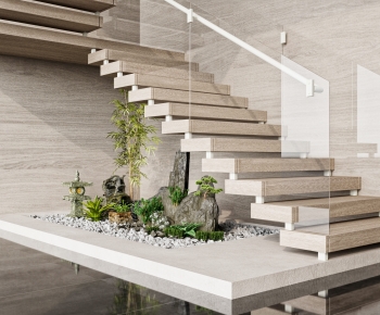 New Chinese Style Stairwell-ID:672966007