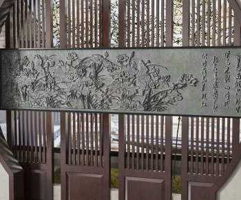 中式浮雕墙饰挂件-ID:817163948