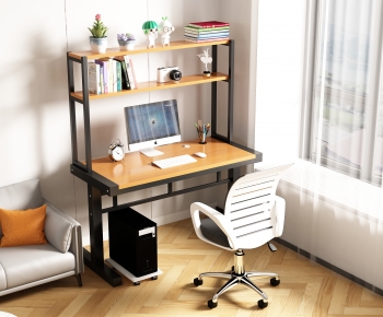 Modern Computer Desk And Chair-ID:918723117