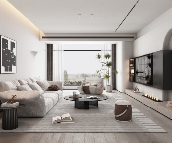 Modern A Living Room-ID:672025929