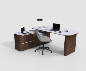 Modern Office Desk And Chair-ID:112925058