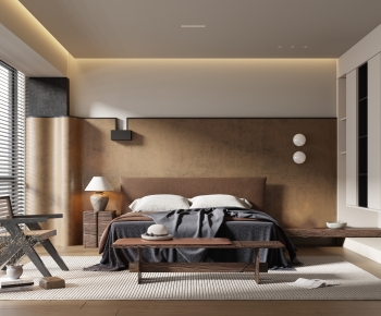 Wabi-sabi Style Bedroom-ID:174175986