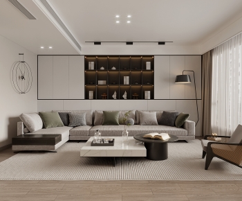 Modern A Living Room-ID:383811012