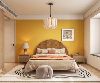 Modern Wabi-sabi Style Bedroom-ID:842118988