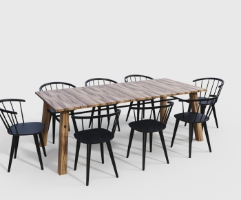 Nordic Style Dining Table And Chairs-ID:219878911