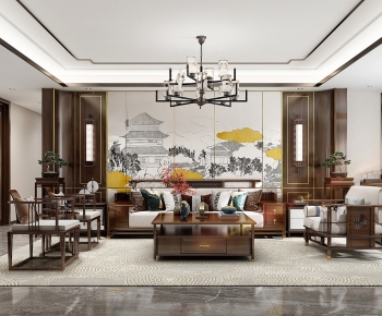 Chinese Style A Living Room-ID:367937096