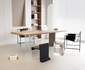 Modern Computer Desk And Chair-ID:362518075