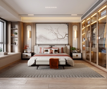 New Chinese Style Bedroom-ID:455849225