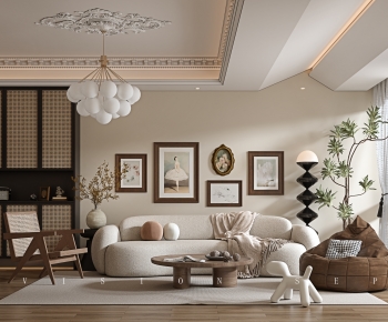 French Style A Living Room-ID:299474004