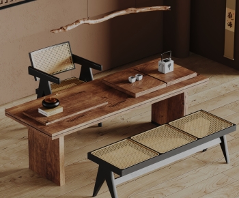 Wabi-sabi Style Tea Tables And Chairs-ID:316911942