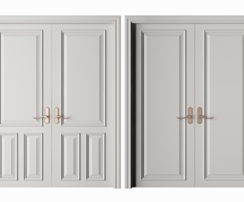 Simple European Style Double Door-ID:744136109