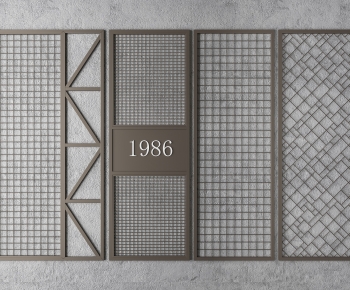 Industrial Style Metal Screen Partition-ID:440251114