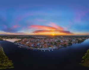 小镇,鸟瞰,黄昏,hdr-ID:5744539