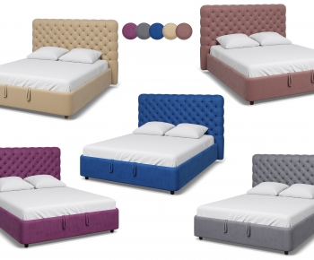 Nordic Style Double Bed-ID:249133116