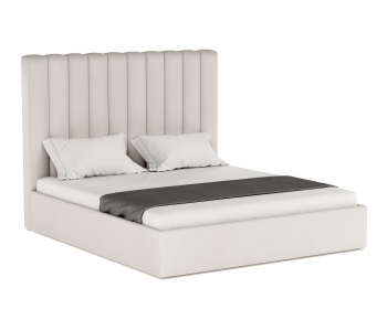 Modern Double Bed-ID:912615064