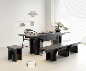 新中式实木茶桌椅-ID:580605035