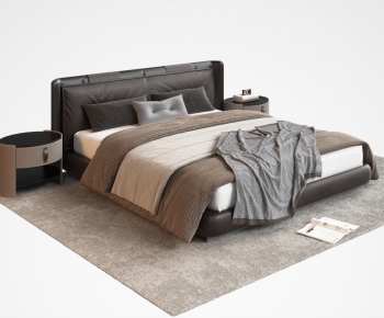 Modern Double Bed-ID:613720898