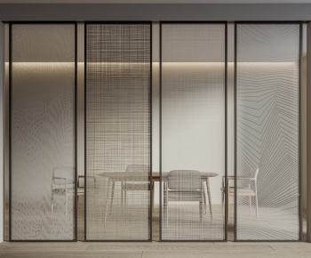 Modern Glass Screen Partition-ID:650461916