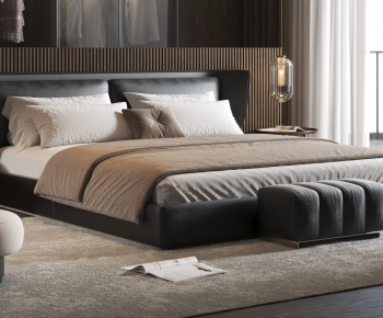 Modern Double Bed-ID:586055047