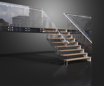 现代玻璃扶手楼梯-ID:650736095