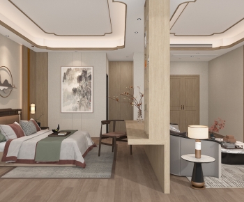 New Chinese Style Bedroom-ID:329289477