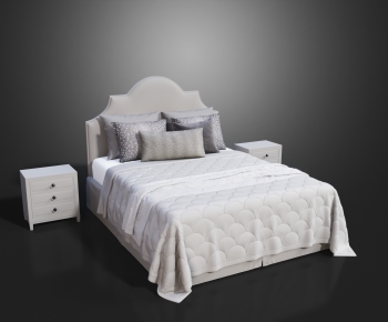 Simple European Style Double Bed-ID:108845007