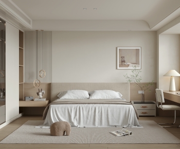 Modern Wabi-sabi Style Bedroom-ID:343853959