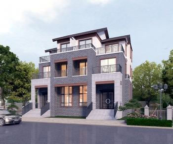 New Chinese Style Double Townhouse-ID:725707058