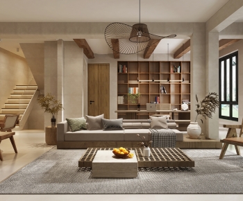 Wabi-sabi Style A Living Room-ID:538765912