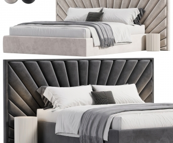 Modern Double Bed-ID:444601064