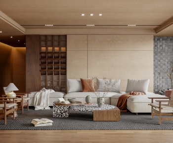 Wabi-sabi Style A Living Room-ID:890005111