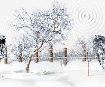 现代冬季雪树-ID:515470032