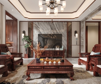 Chinese Style A Living Room-ID:510859564