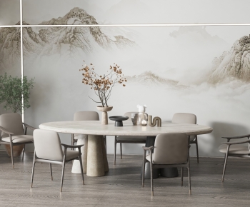 New Chinese Style Dining Table And Chairs-ID:771965982