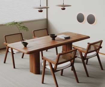Wabi-sabi Style Dining Table And Chairs-ID:430390877