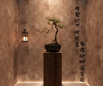 新中式松树盆景-ID:625690943