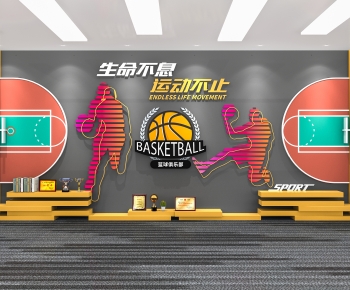现代篮球俱乐部荣誉文化墙-ID:925705917
