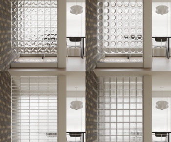 Modern French Style Glass Screen Partition-ID:771817926