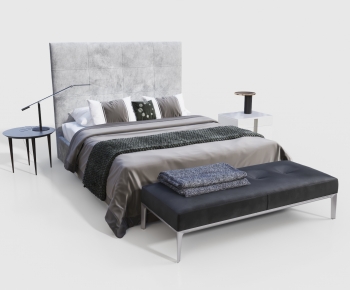 Modern Double Bed-ID:934041028